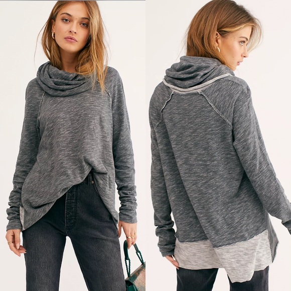 Free People Tops - Free People Beach Cocoon Pullover in Gray